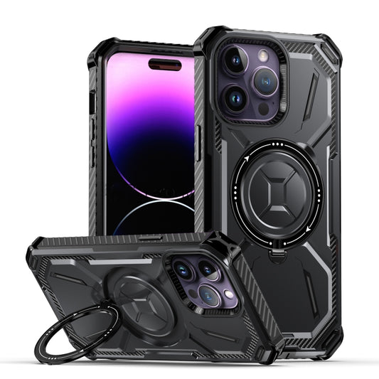 For iPhone 14 Pro Max Armor Series Holder Phone Case(Black) - iPhone 14 Pro Max Cases by buy2fix | Online Shopping UK | buy2fix