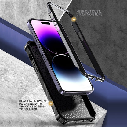 For iPhone 14 Pro Max Armor Series Holder Phone Case(Blue) - iPhone 14 Pro Max Cases by buy2fix | Online Shopping UK | buy2fix