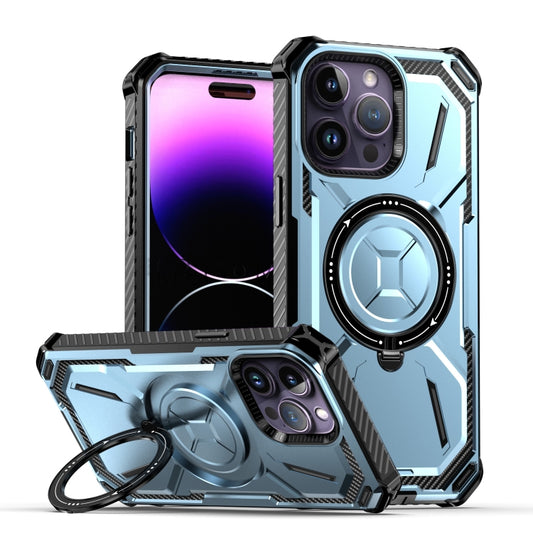 For iPhone 13 Pro Armor Series Holder Phone Case(Blue) by buy2fix