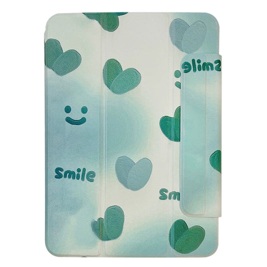 Pen Slot Magnetic Painted Detachable Tablet Leather Case For iPad 10.2 2021 / 2020 / 2019(Heart) - iPad 10.2 Cases by buy2fix | Online Shopping UK | buy2fix