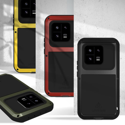 For Xiaomi 13 Pro LOVE MEI Metal Shockproof Life Waterproof Dustproof Phone Case(Yellow) - Xiaomi Cases by LOVE MEI | Online Shopping UK | buy2fix