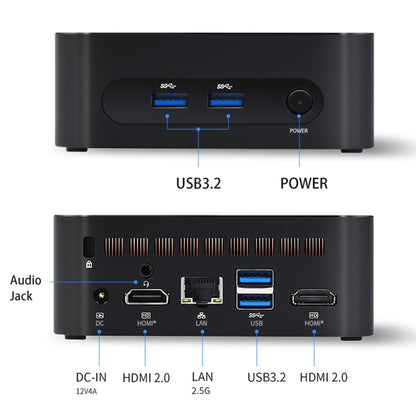 ZX03 Windows 11 Mini PC, Intel Twin Lake N150, Support Dual HDMI Output, Spec:Barebone(US Plug) - Barebone Mini PCs by buy2fix | Online Shopping UK | buy2fix