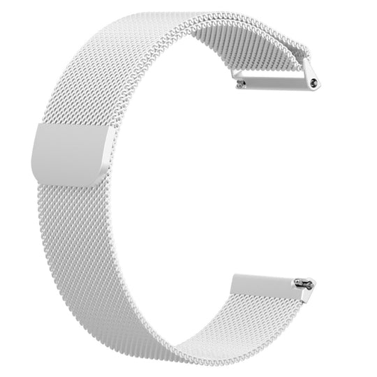 For Fitbit Versa Milanese  Watch Band, Size:S(Silver)
