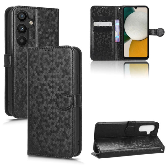 For Samsung Galaxy A34 5G Honeycomb Dot Texture Leather Phone Case(Black)