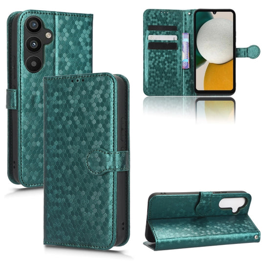 For Samsung Galaxy A34 5G Honeycomb Dot Texture Leather Phone Case(Green)