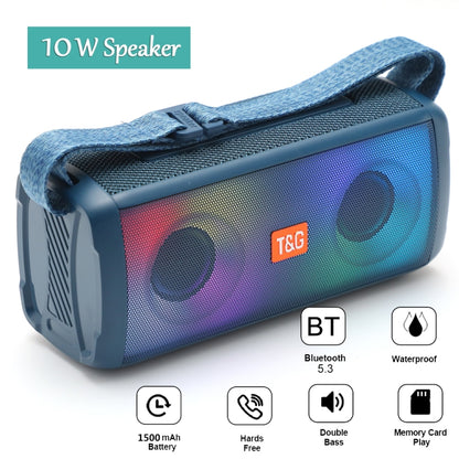 T&G TG345 Portable Outdoor Color LED Wireless Bluetooth Speaker(Gray) - Desktop Speaker by T&G | Online Shopping UK | buy2fix