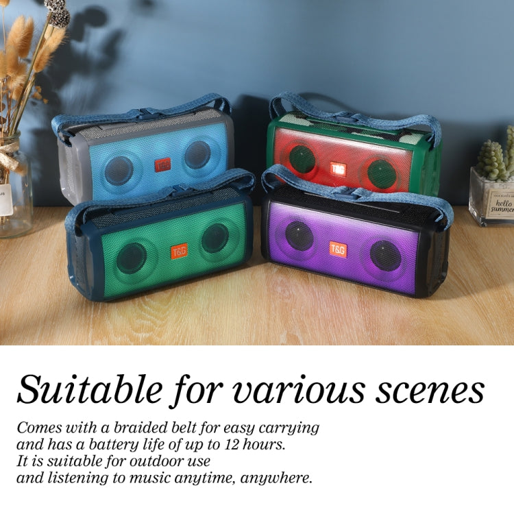 T&G TG345 Portable Outdoor Color LED Wireless Bluetooth Speaker(Gray) - Desktop Speaker by T&G | Online Shopping UK | buy2fix
