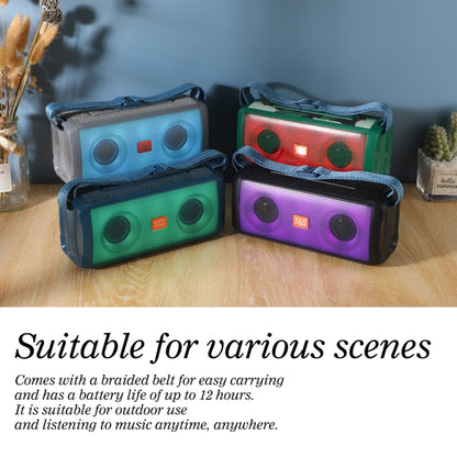 T&G TG345 Portable Outdoor Color LED Wireless Bluetooth Speaker(Gray) - Desktop Speaker by T&G | Online Shopping UK | buy2fix