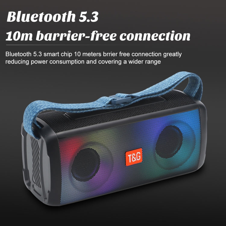 T&G TG345 Portable Outdoor Color LED Wireless Bluetooth Speaker(Gray) - Desktop Speaker by T&G | Online Shopping UK | buy2fix