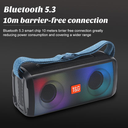 T&G TG345 Portable Outdoor Color LED Wireless Bluetooth Speaker(Blue) - Desktop Speaker by T&G | Online Shopping UK | buy2fix