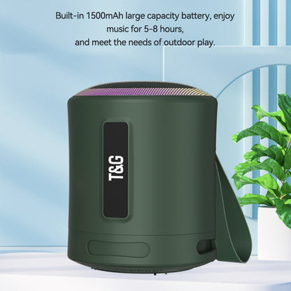 T&G TG373 Outdoor Portable LED Light RGB Multicolor Wireless Bluetooth Speaker Subwoofer(Grey) - Desktop Speaker by T&G | Online Shopping UK | buy2fix