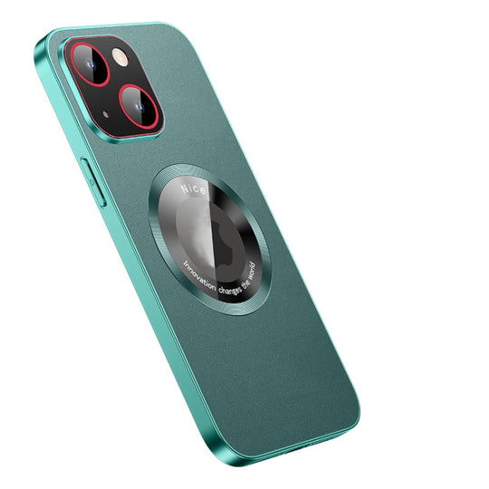 For iPhone 14 R-JUST RH05 Magnetic Leather Metal Phone Case(Green)