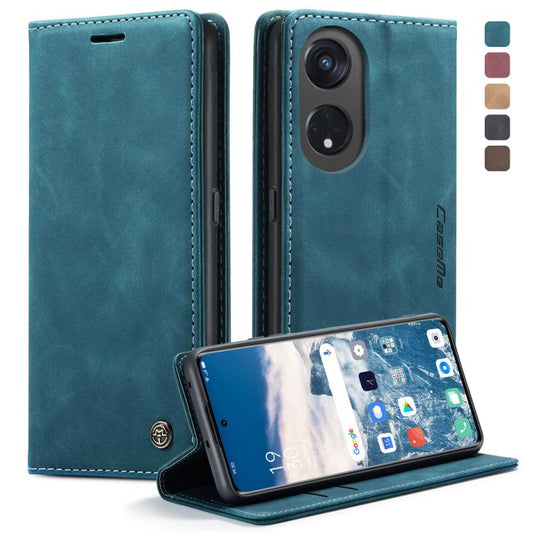 For OPPO Reno8 T 5G CaseMe 013 Multifunctional Horizontal Flip Leather Phone Case(Blue) - OPPO Cases by CaseMe | Online Shopping UK | buy2fix