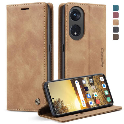 For OPPO Reno8 T 5G CaseMe 013 Multifunctional Horizontal Flip Leather Phone Case(Brown) - OPPO Cases by CaseMe | Online Shopping UK | buy2fix