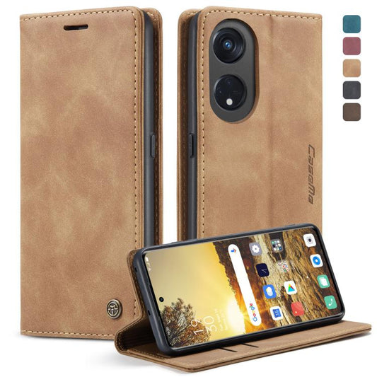 For OPPO Reno8 T 5G CaseMe 013 Multifunctional Horizontal Flip Leather Phone Case(Brown) - OPPO Cases by CaseMe | Online Shopping UK | buy2fix