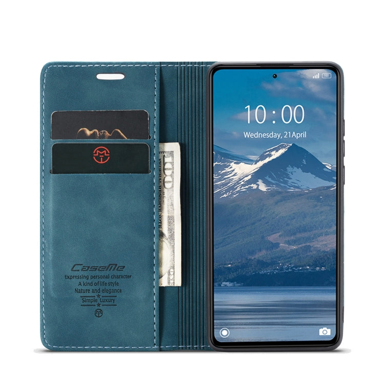 For Xiaomi Redmi Note 12 5G / Poco X5 CaseMe 013 Multifunctional Horizontal Flip Leather Phone Case(Blue) - Xiaomi Cases by CaseMe | Online Shopping UK | buy2fix