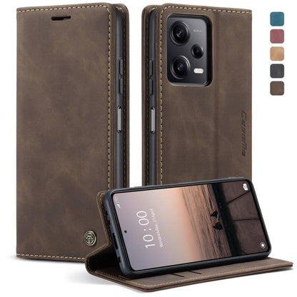 For Xiaomi Redmi Note 12 Pro 5G / Poco X5 Pro CaseMe 013 Multifunctional Horizontal Flip Leather Phone Case(Coffee) - Xiaomi Cases by CaseMe | Online Shopping UK | buy2fix