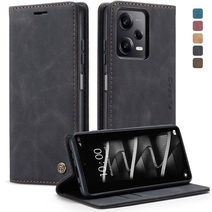 For Xiaomi Redmi Note 12 Pro 5G / Poco X5 Pro CaseMe 013 Multifunctional Horizontal Flip Leather Phone Case(Black) - Xiaomi Cases by CaseMe | Online Shopping UK | buy2fix