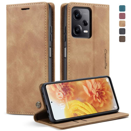 For Xiaomi Redmi Note 12 Pro+ 5G CaseMe 013 Multifunctional Horizontal Flip Leather Phone Case(Brown) - Xiaomi Cases by CaseMe | Online Shopping UK | buy2fix