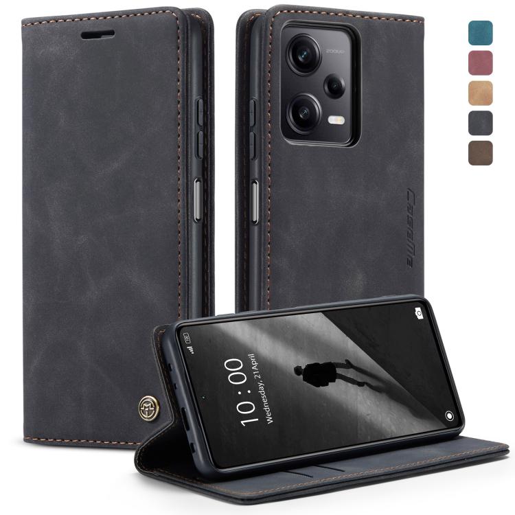 For Xiaomi Redmi Note 12 Pro+ 5G CaseMe 013 Multifunctional Horizontal Flip Leather Phone Case(Black) - Xiaomi Cases by CaseMe | Online Shopping UK | buy2fix