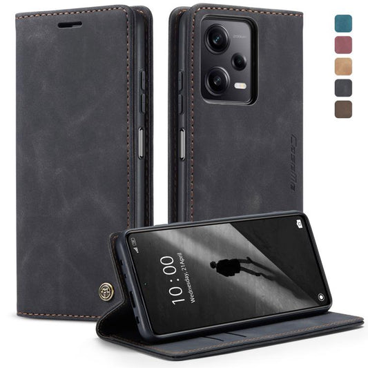 For Xiaomi Redmi Note 12 Pro+ 5G CaseMe 013 Multifunctional Horizontal Flip Leather Phone Case(Black) - Xiaomi Cases by CaseMe | Online Shopping UK | buy2fix