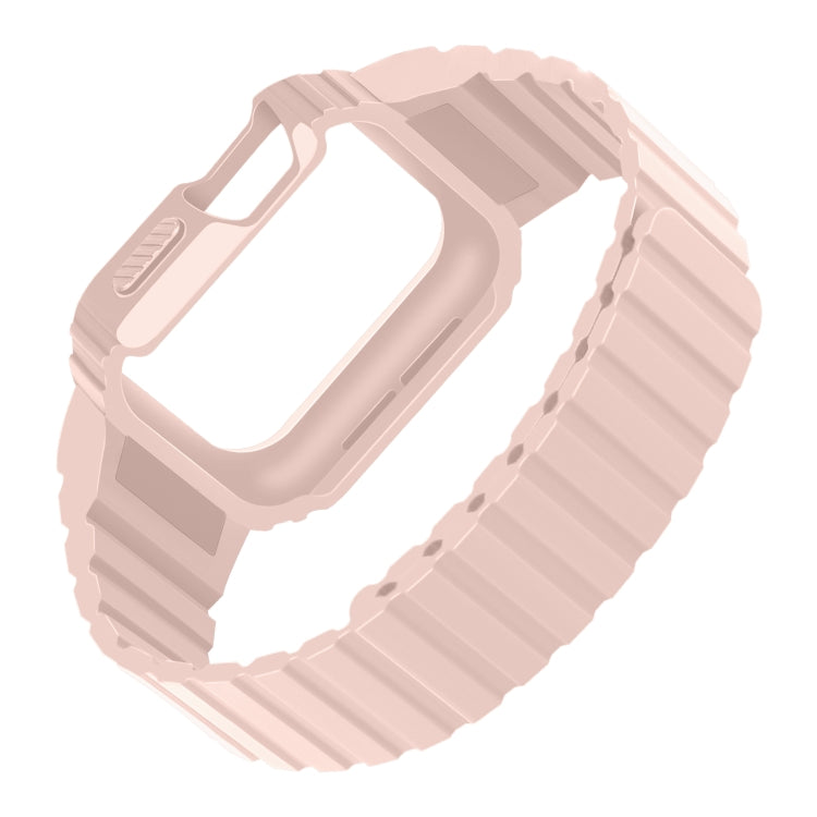 Silicone Integrated Frame Watch Band For Apple Watch Ultra 49mm(Pink) by buy2fix