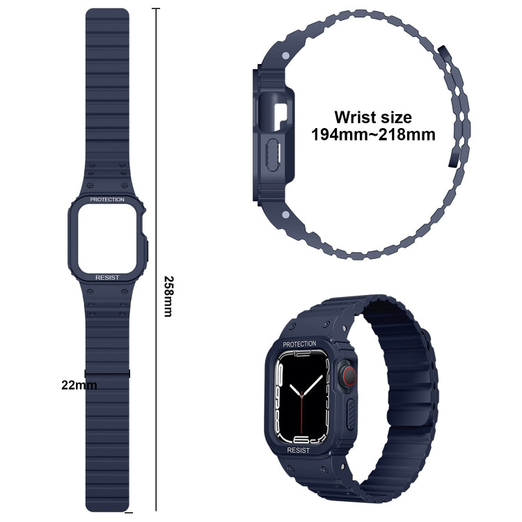 Silicone Integrated Frame Watch Band For Apple Watch Ultra 49mm(Green) by buy2fix