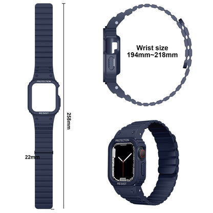 Silicone Integrated Frame Watch Band For Apple Watch Ultra 49mm(Green) by buy2fix