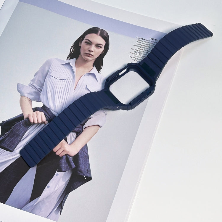 Silicone Integrated Frame Watch Band For Apple Watch Ultra 49mm(Pink) by buy2fix