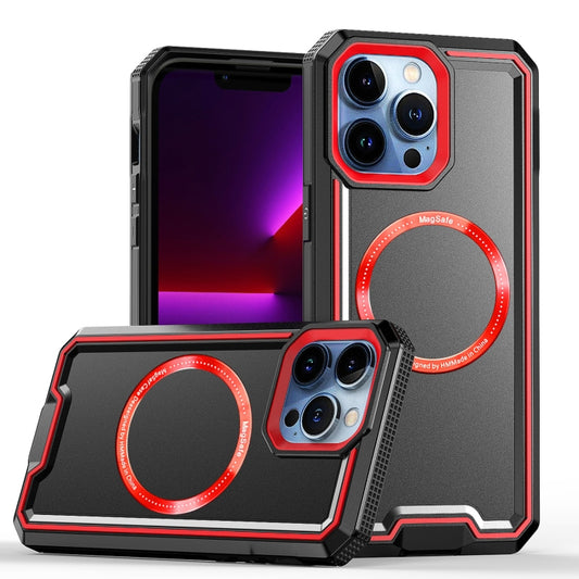 For iPhone 8 Plus / 7 Plus / 6 Plus Armour Two-color MagSafe Magnetic TPU + PC Phone Case(Black + Red) by buy2fix