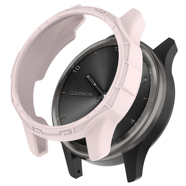 For Garmin Vivomove Trend Armor Hollow Watch Protective Case(Light Pink) - Watch Cases by buy2fix | Online Shopping UK | buy2fix