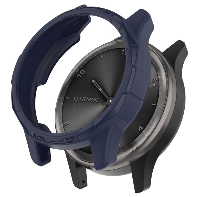For Garmin Vivomove Trend Armor Hollow Watch Protective Case(Midnight Blue) - Watch Cases by buy2fix | Online Shopping UK | buy2fix