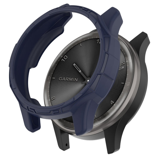 For Garmin Vivomove Trend Armor Hollow Watch Protective Case(Midnight Blue) - Watch Cases by buy2fix | Online Shopping UK | buy2fix