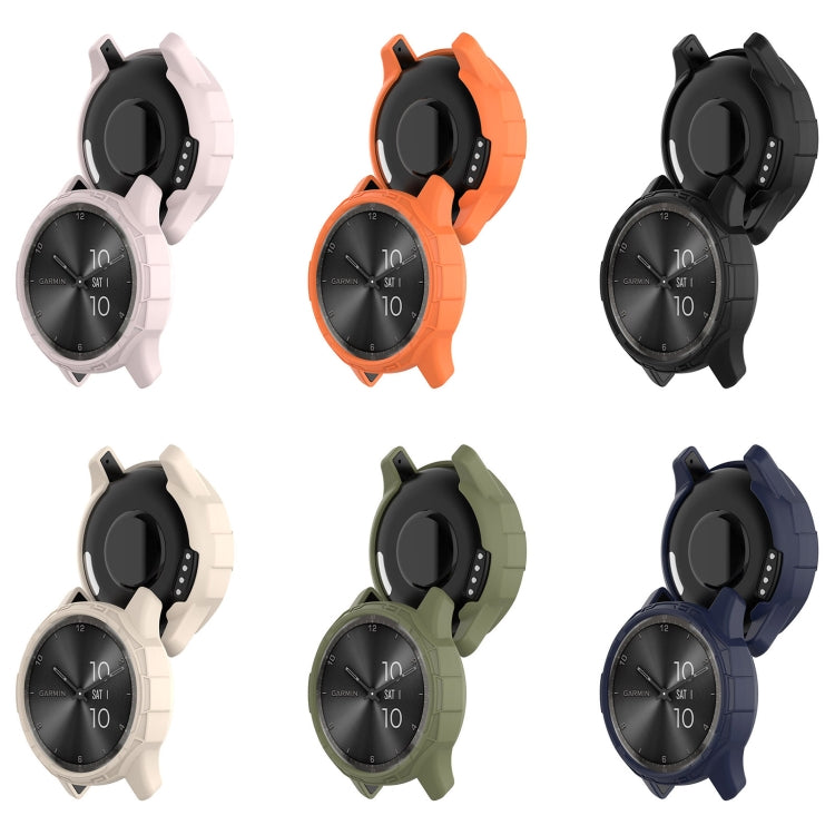 For Garmin Vivomove Trend Armor Hollow Watch Protective Case(Light Pink) - Watch Cases by buy2fix | Online Shopping UK | buy2fix