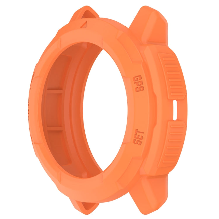 For Garmin Instinct Crossover Armor Hollow Watch Protective Case(Orange) - Watch Cases by buy2fix | Online Shopping UK | buy2fix