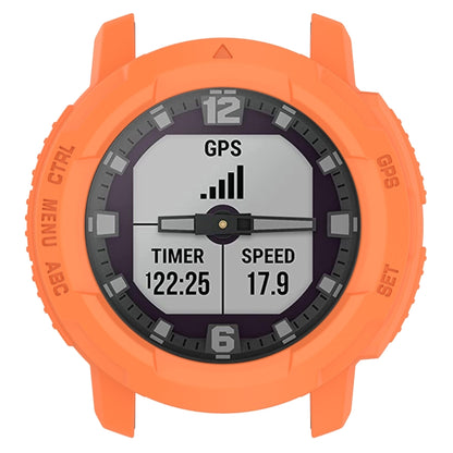 For Garmin Instinct Crossover Armor Hollow Watch Protective Case(Orange) - Watch Cases by buy2fix | Online Shopping UK | buy2fix