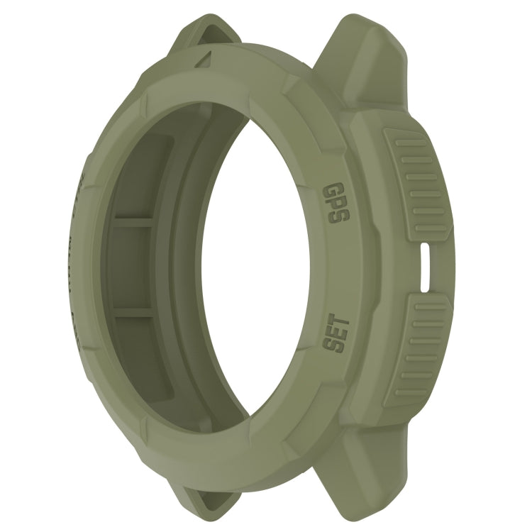 For Garmin Instinct Crossover Armor Hollow Watch Protective Case(Jungle Green) - Watch Cases by buy2fix | Online Shopping UK | buy2fix