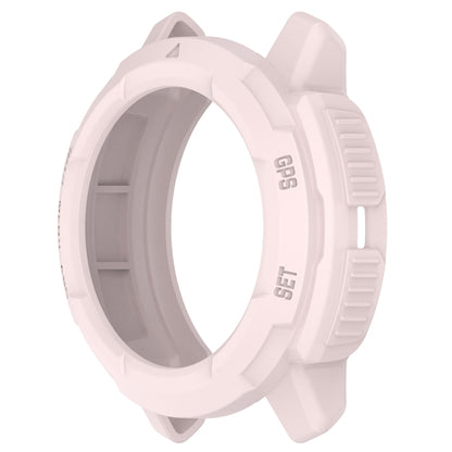 For Garmin Instinct Crossover Armor Hollow Watch Protective Case(Light Pink) - Watch Cases by buy2fix | Online Shopping UK | buy2fix