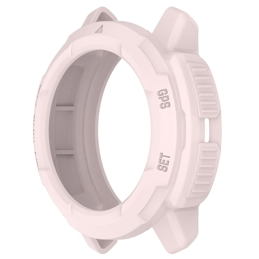 For Garmin Instinct Crossover Armor Hollow Watch Protective Case(Light Pink) - Watch Cases by buy2fix | Online Shopping UK | buy2fix