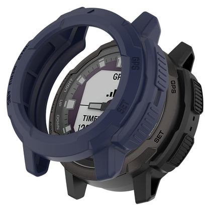 For Garmin Instinct Crossover Armor Hollow Watch Protective Case(Midnight Blue) - Watch Cases by buy2fix | Online Shopping UK | buy2fix