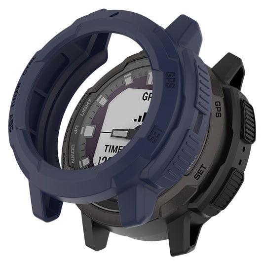 For Garmin Instinct Crossover Armor Hollow Watch Protective Case(Midnight Blue) - Watch Cases by buy2fix | Online Shopping UK | buy2fix