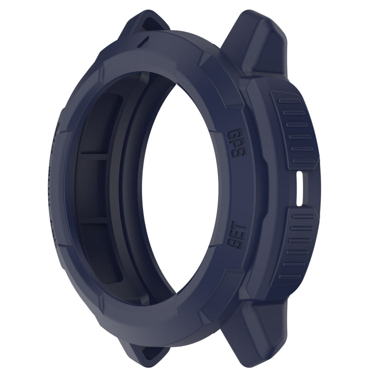 For Garmin Instinct Crossover Armor Hollow Watch Protective Case(Midnight Blue) - Watch Cases by buy2fix | Online Shopping UK | buy2fix