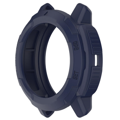 For Garmin Instinct Crossover Armor Hollow Watch Protective Case(Midnight Blue) - Watch Cases by buy2fix | Online Shopping UK | buy2fix