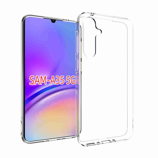 For Samsung Galaxy A35 5G Waterproof Texture TPU Phone Case(Transparent) by buy2fix