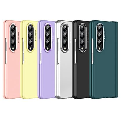 For Samsung Galaxy Z Fold4 5G Skin Feel Two-color Contact Lens Hinge Flip Phone Case(Aoyama Dai) - Galaxy Z Fold4 5G Cases by buy2fix | Online Shopping UK | buy2fix