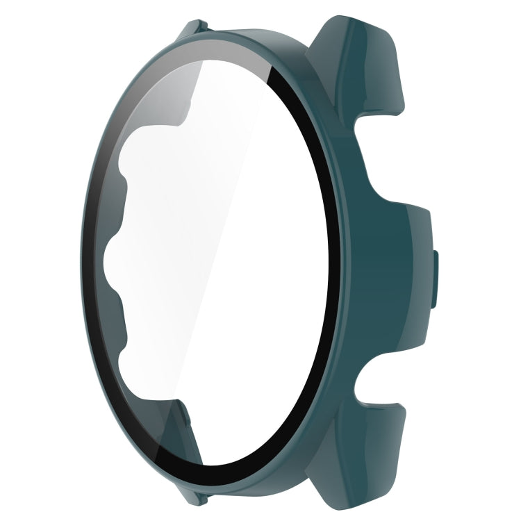 For Garmin Forerunner 265 PC + Tempered Glass Film Integrated Watch Protective Case(Pine Green) by buy2fix