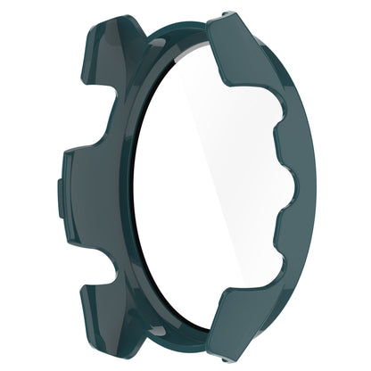 For Garmin Forerunner 265 PC + Tempered Glass Film Integrated Watch Protective Case(Pine Green) by buy2fix