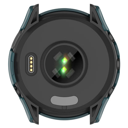 For Garmin Forerunner 265 PC + Tempered Glass Film Integrated Watch Protective Case(Pine Green) by buy2fix