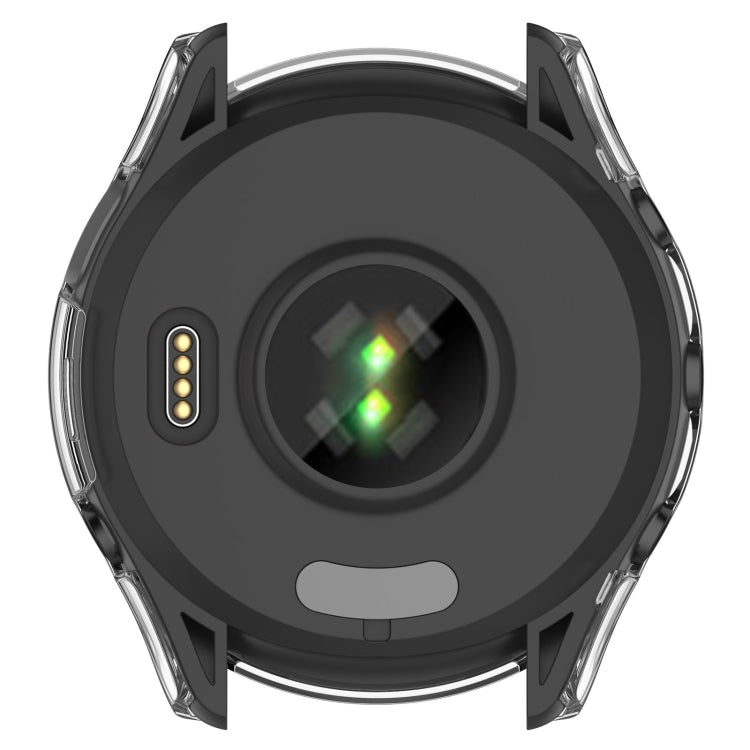 For Garmin Forerunner 265S PC + Tempered Glass Film Integrated Watch Protective Case(Transparent White) - Watch Cases by buy2fix | Online Shopping UK | buy2fix