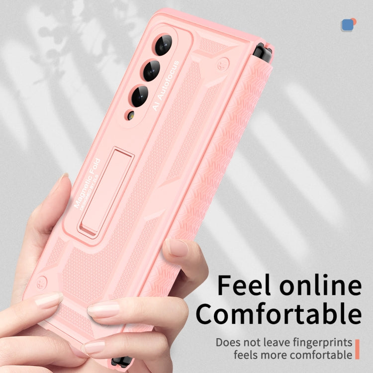For Samsung Galaxy Z Fold4 5G Integrated TPU Telescopic Hinge Phone Case with Stand(Pink) - Galaxy Z Fold4 5G Cases by buy2fix | Online Shopping UK | buy2fix